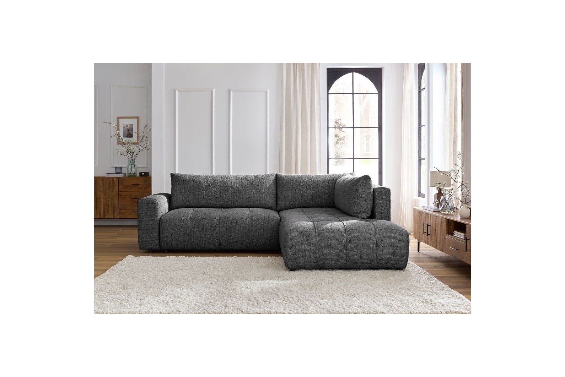 Arsene - L-Shaped Sofa Bed with Storage - Right-Hand Corner