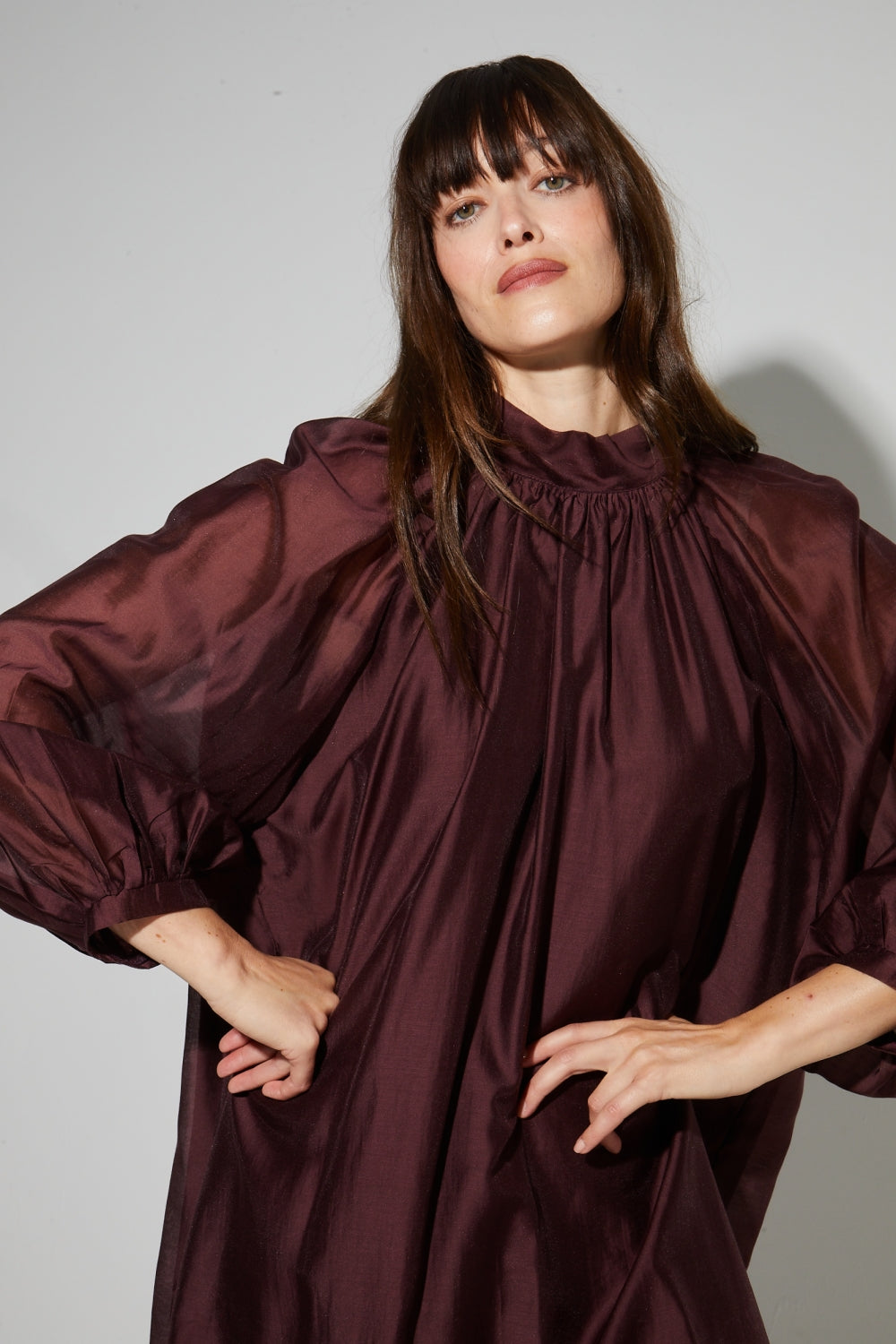 Ilona VoiChocolat klänning, tillverkad i Italien - Vinröd