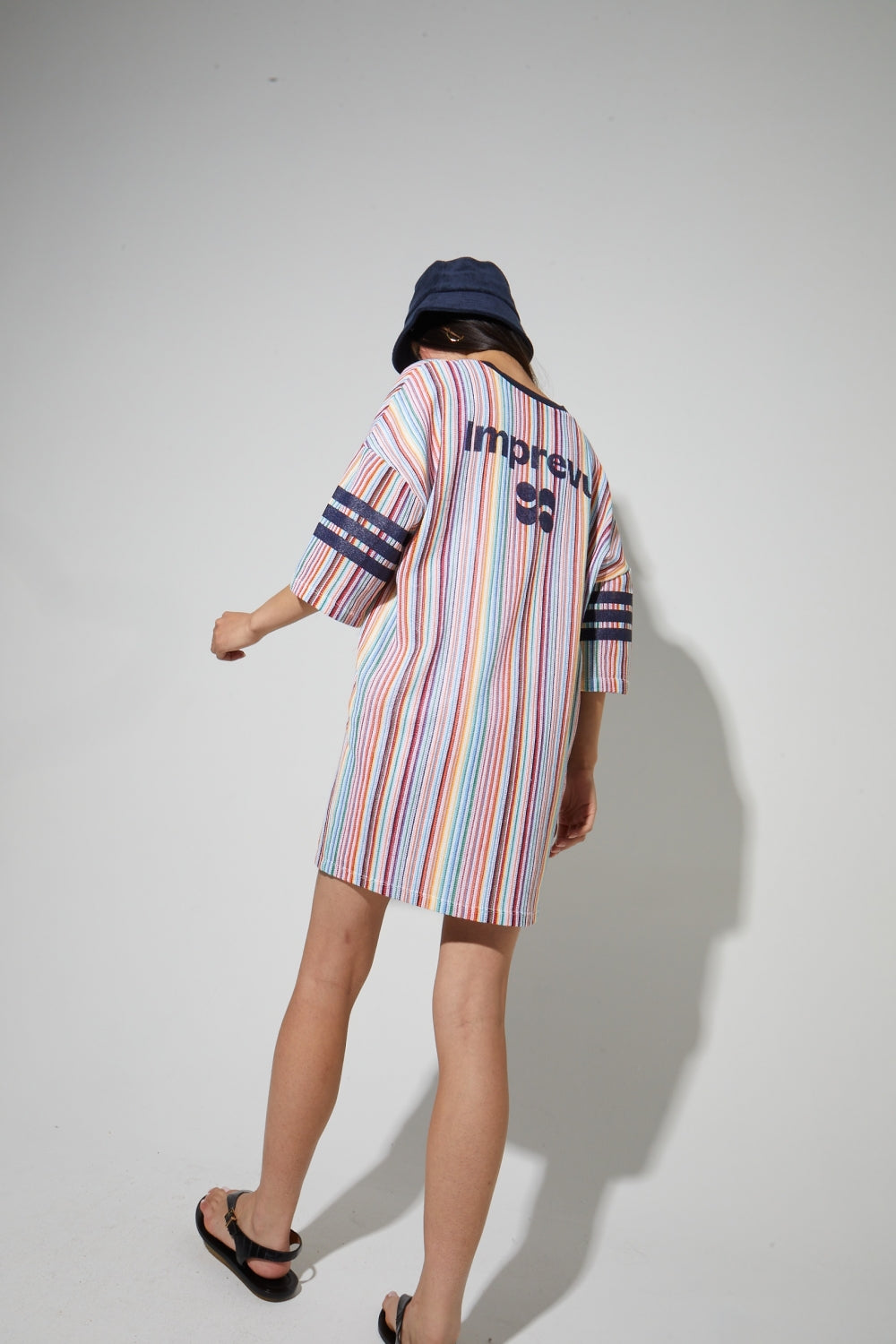 Dress Jody Tricot Italien Rayures Colorful - Multicolore