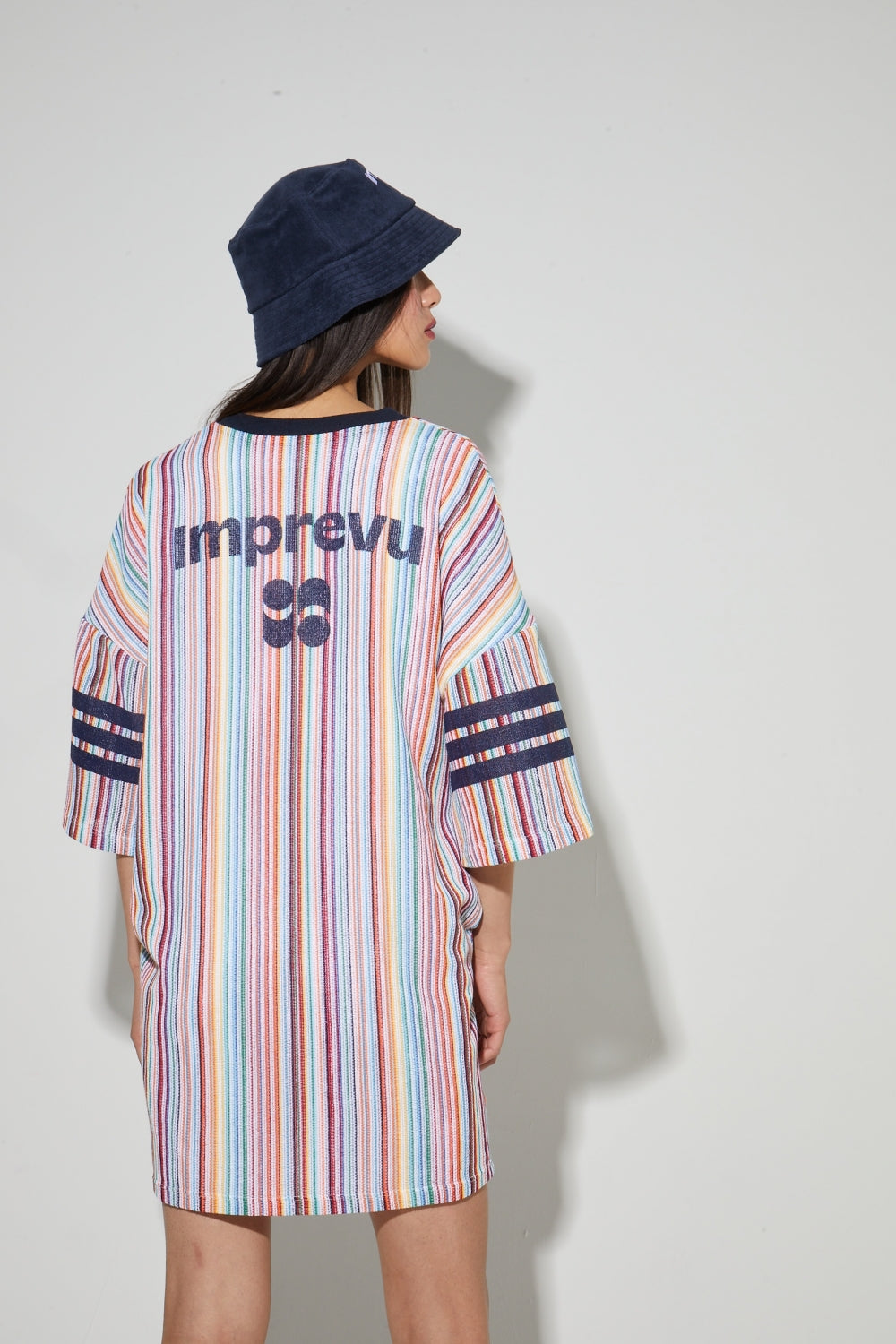 Dress Jody Tricot Italien Rayures Colorful - Multicolore