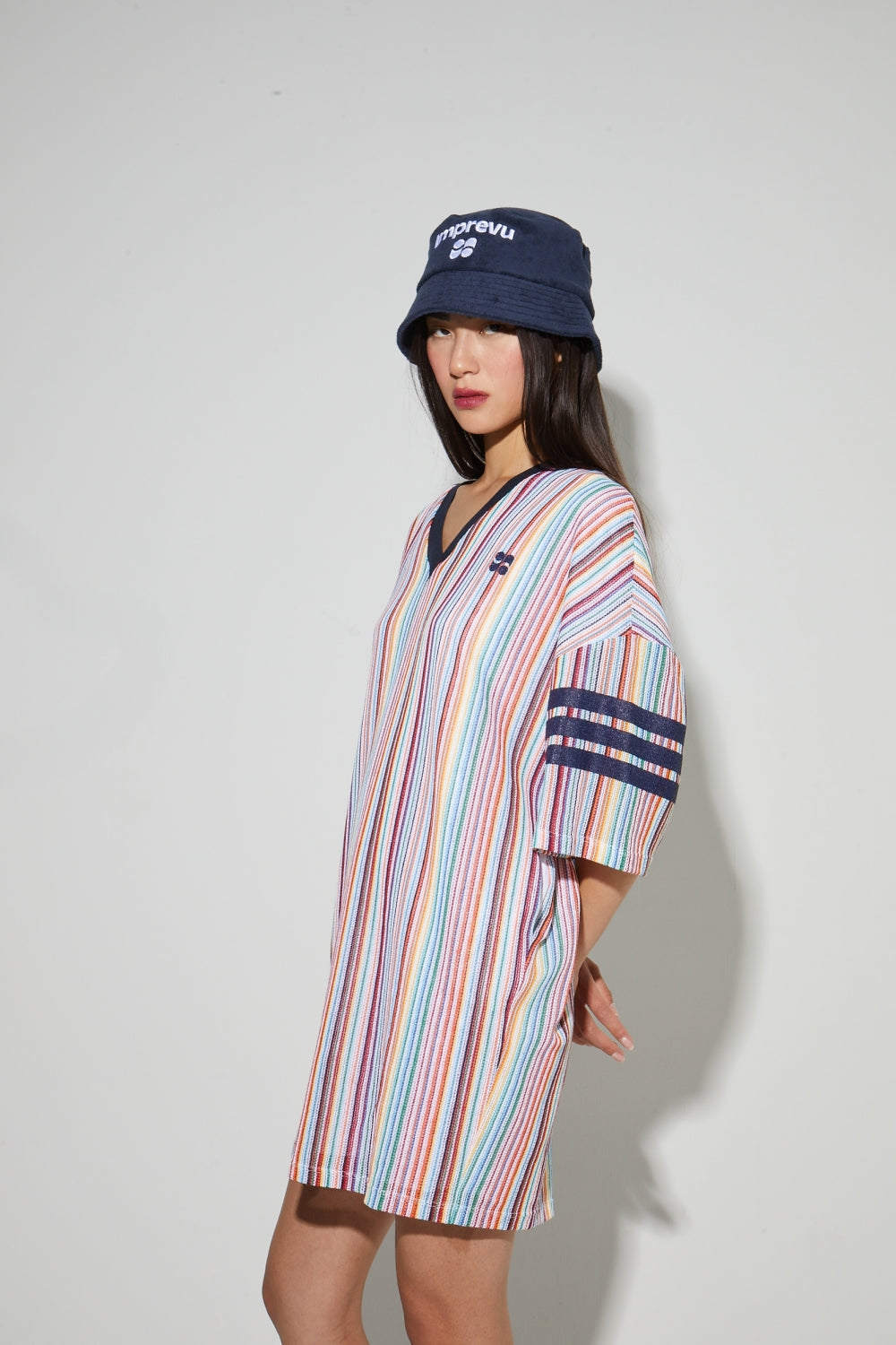Dress Jody Tricot Italien Rayures Colorful - Multicolore