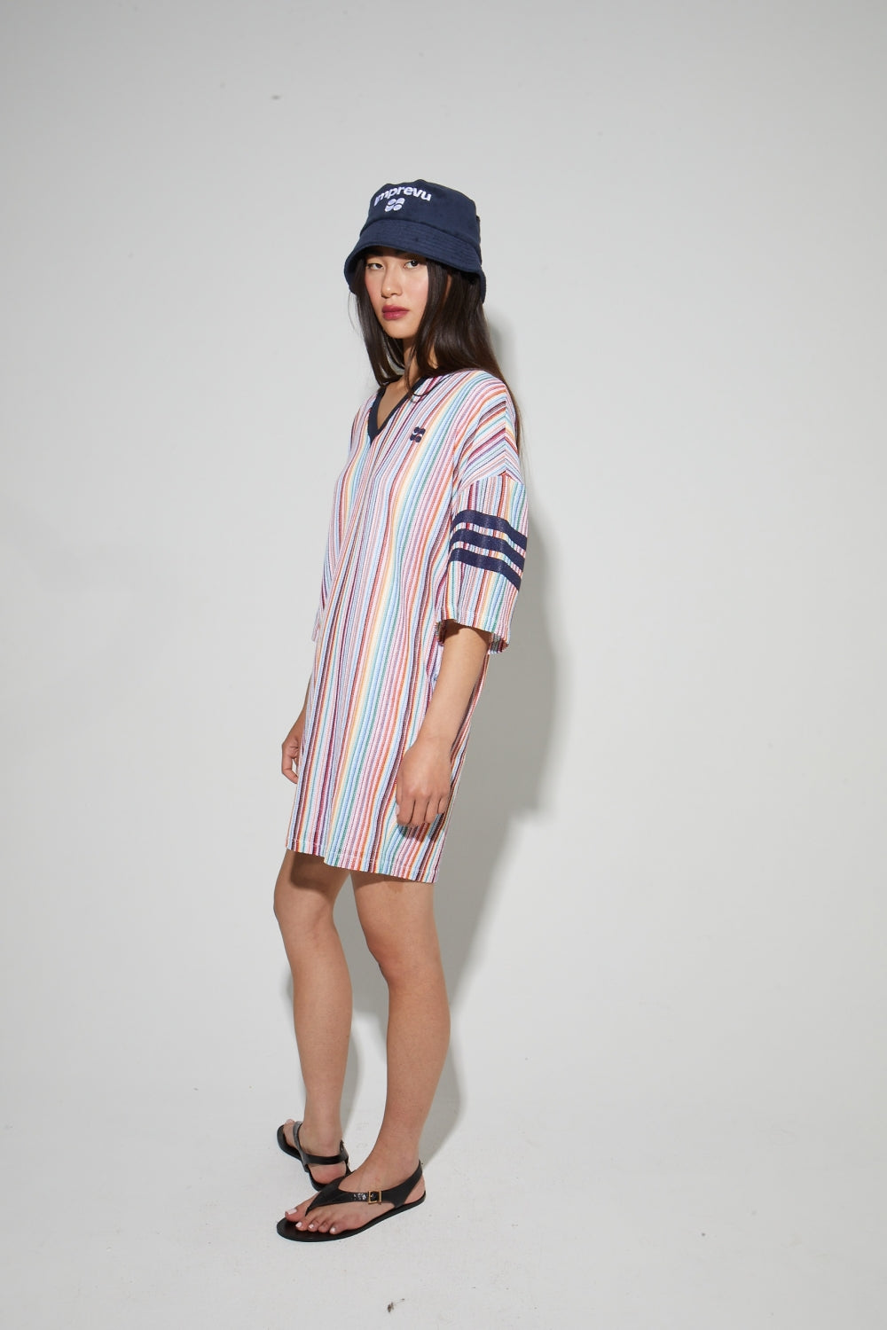Dress Jody Tricot Italien Rayures Colorful - Multicolore
