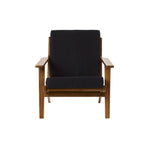 Auguste - Fauteuil Scandinave - Teck Massif - Noir