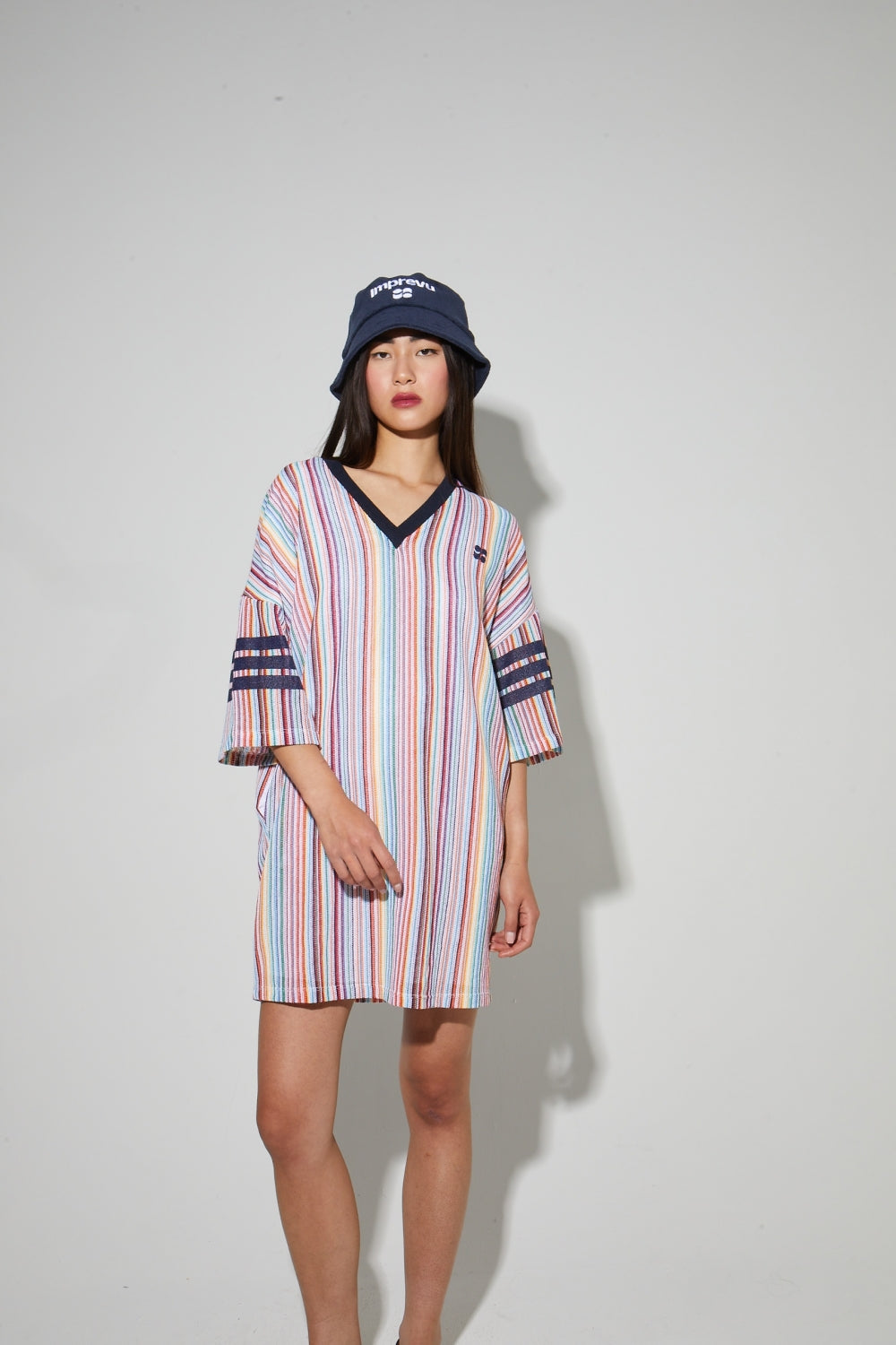 Dress Jody Tricot Italien Rayures Colorful - Multicolore