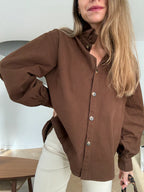 Veste En Jean Céleste Chocolat