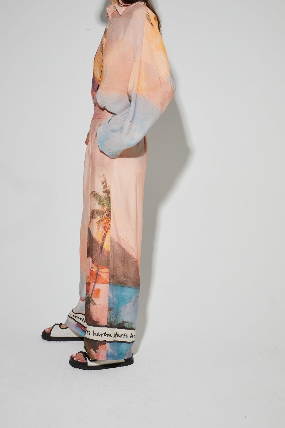 Broek Dylan, Freedom-Print Gemaakt In Italië - Landschap