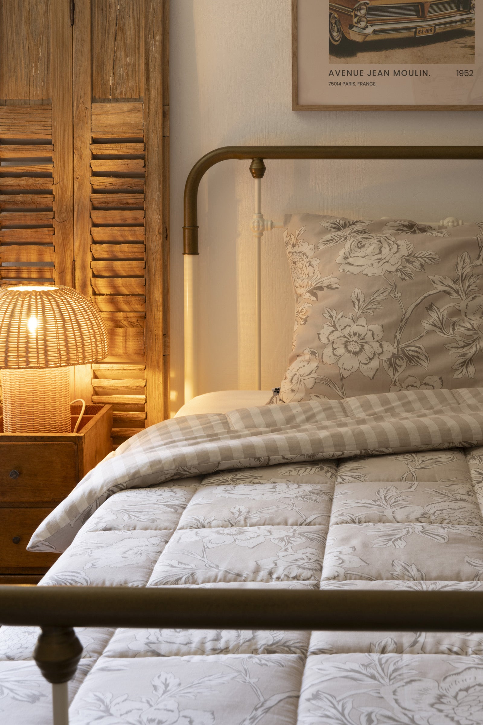 Nora - Couette Imprimée + 1 Taie D'Oreiller - Coton Imprimé