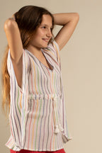 Poncho Fille - Tobago - Rainbow