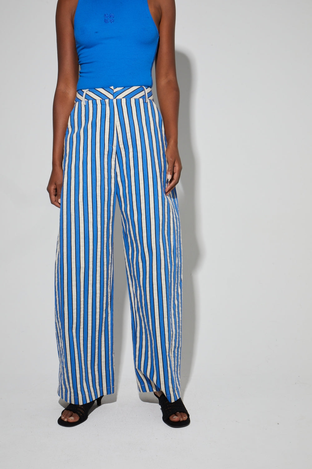 Rivieria Blue Trousers Made In Italy