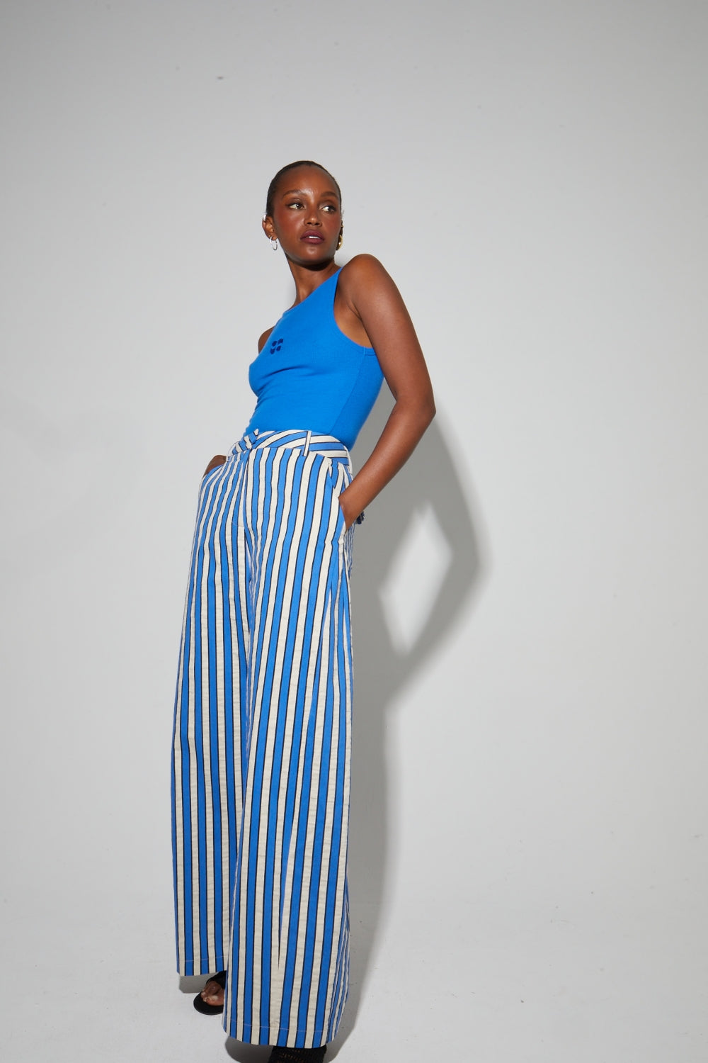 Rivieria Blue Trousers Made In Italy
