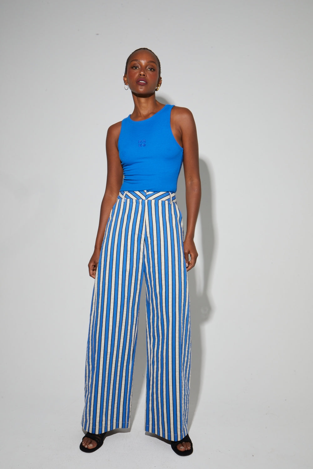 Rivieria Blue Trousers Made In Italy
