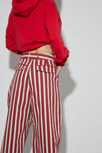 Rio Riviera Red Trousers Made In Italy