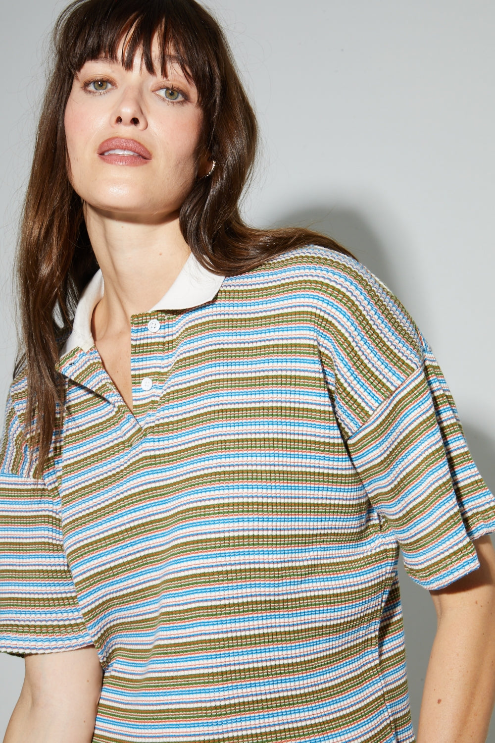 Polo Shirt Ralphy À Rayures Multi Fabriqué Au Portugal - Multicolore