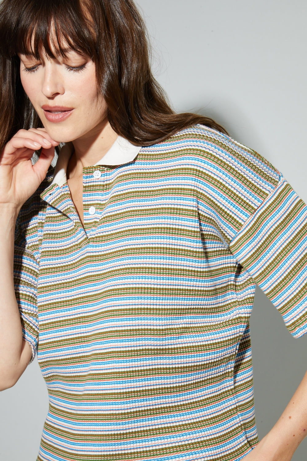 Polo Shirt Ralphy À Rayures Multi Fabriqué Au Portugal - Multicolore