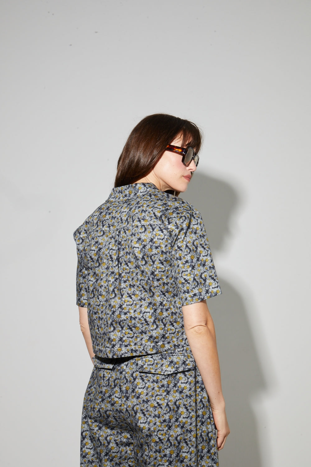 Chemise Mael Flower Fabriquée En Italie - Denim