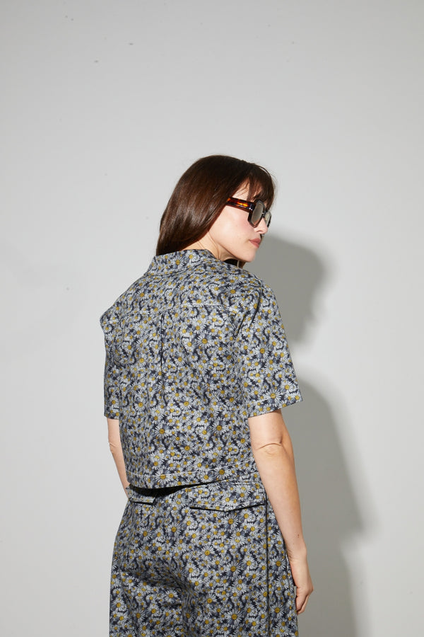 Chemise Mael Flower Fabriquée En Italie - Denim