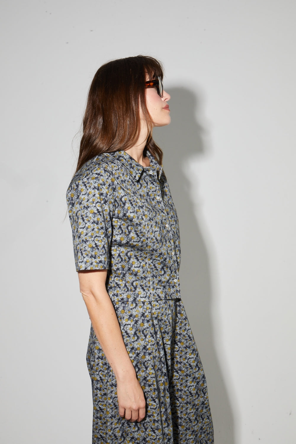 Chemise Mael Flower Fabriquée En Italie - Denim