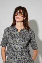 Chemise Mael Flower Fabriquée En Italie - Denim