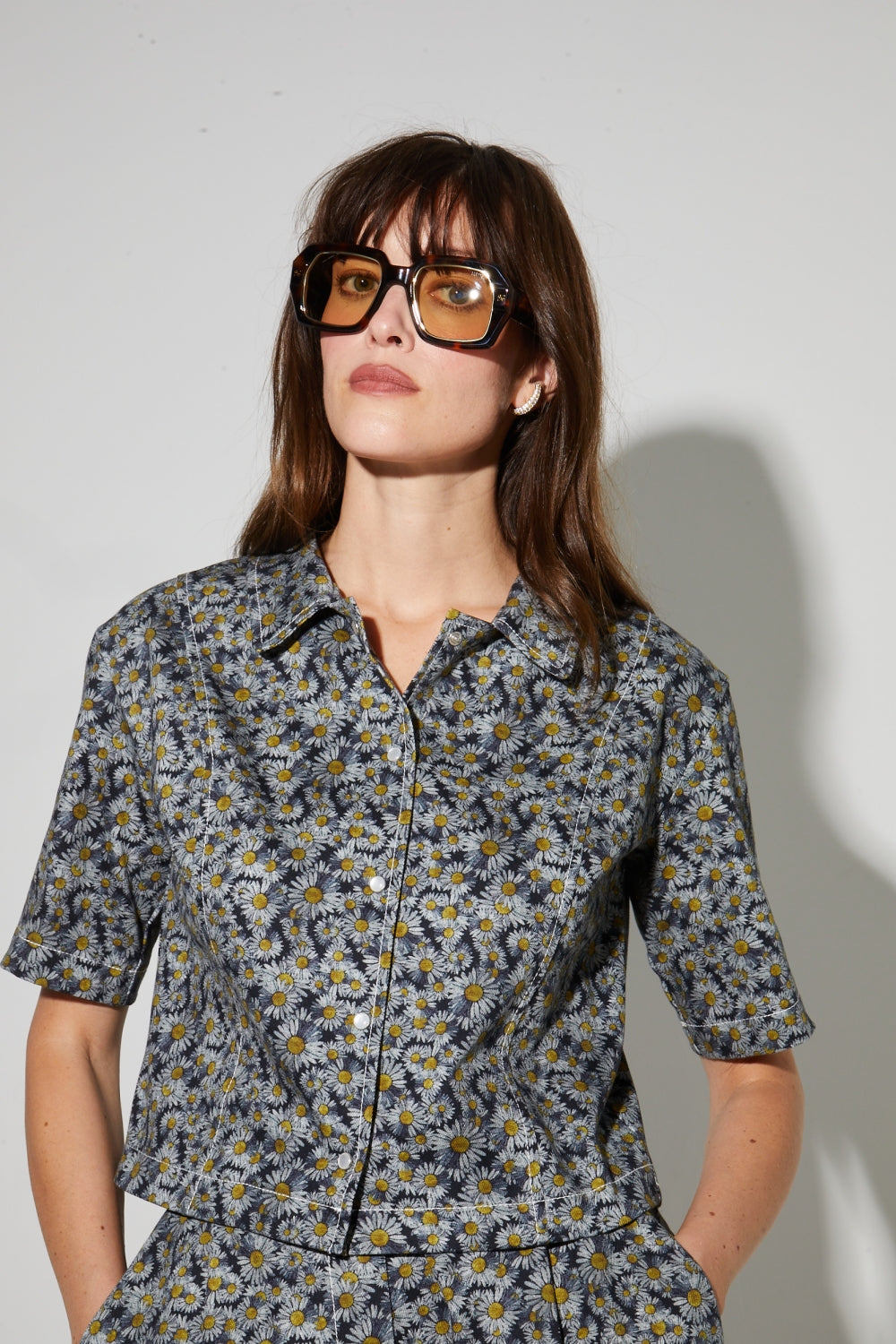 Chemise Mael Flower Fabriquée En Italie - Denim