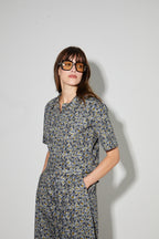Chemise Mael Flower Fabriquée En Italie - Denim