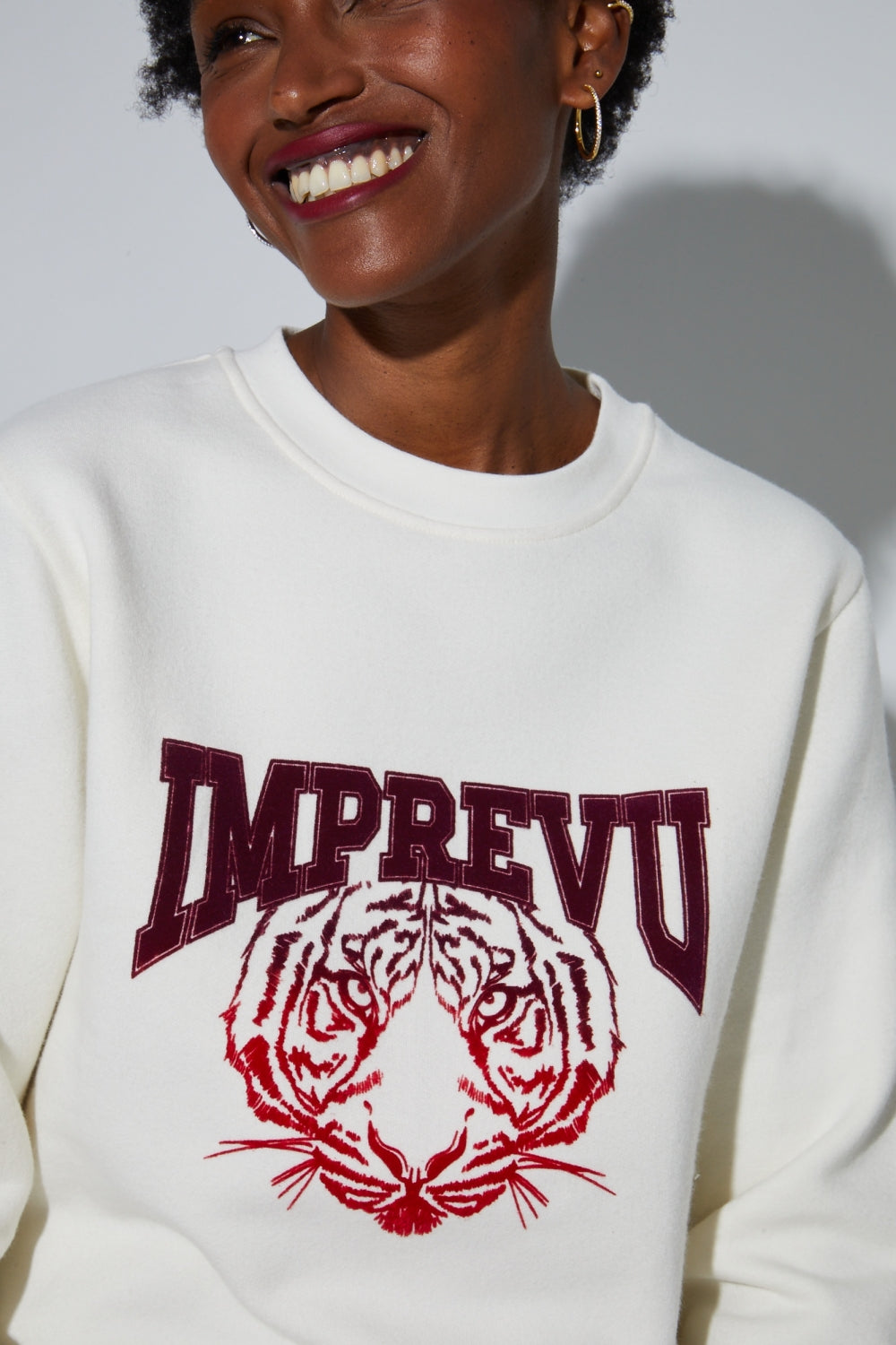 Eddie Tigre Red Sweatshirt Made In Portugal