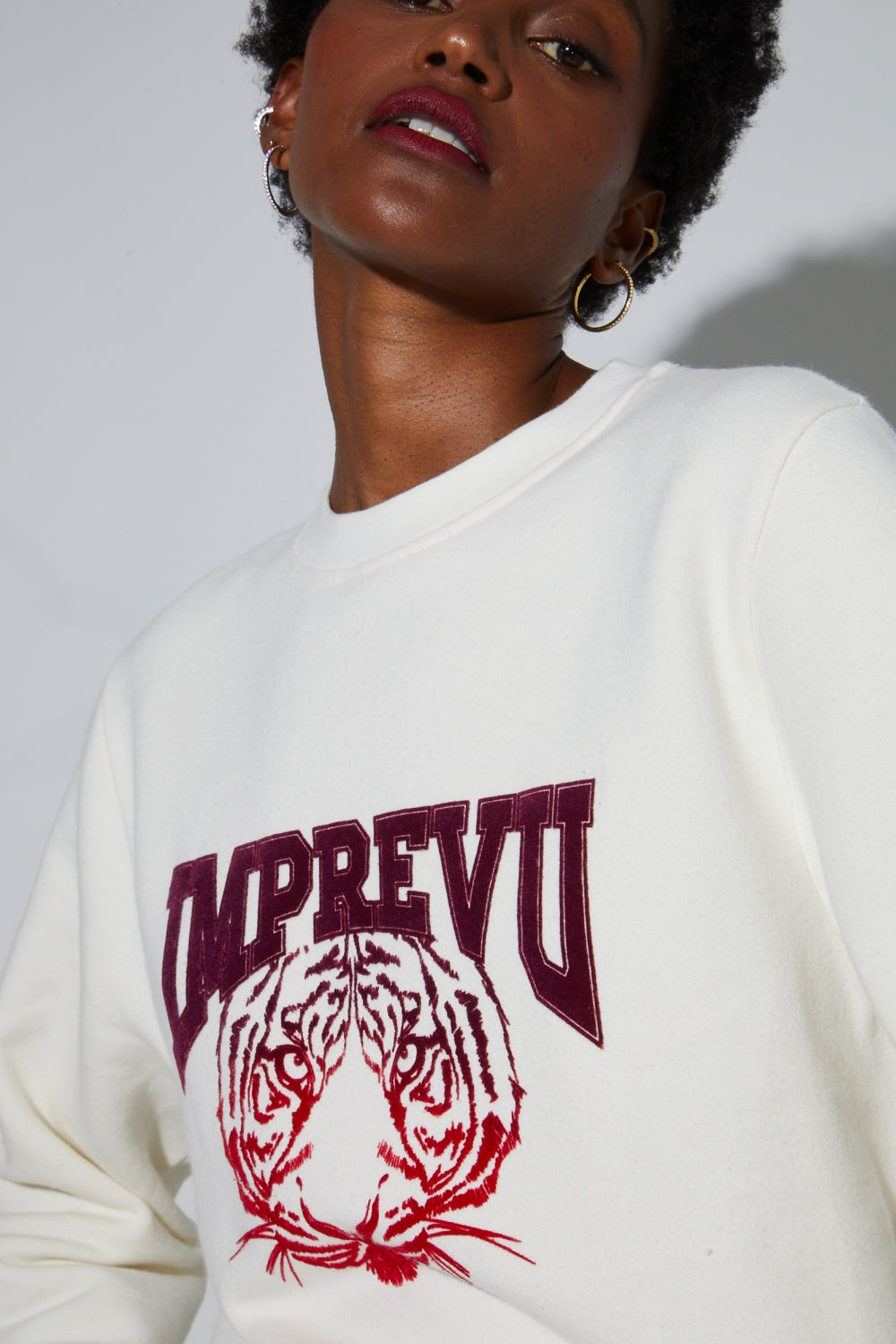 Eddie Tigre Red Sweatshirt Made In Portugal