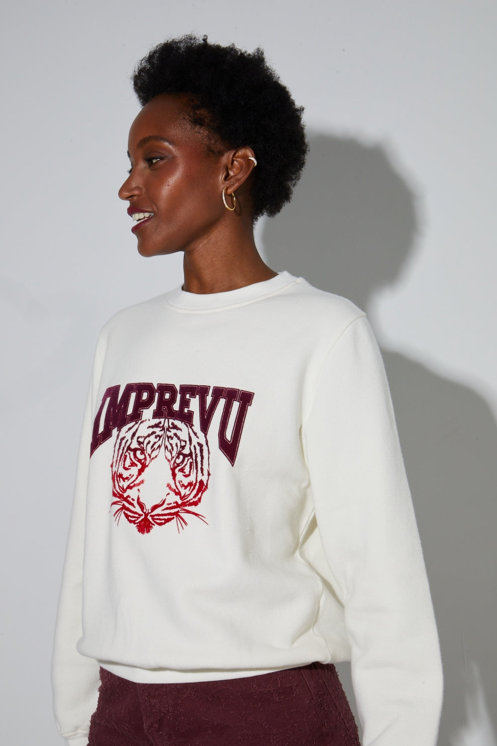 Eddie Tigre Red Sweatshirt Made In Portugal