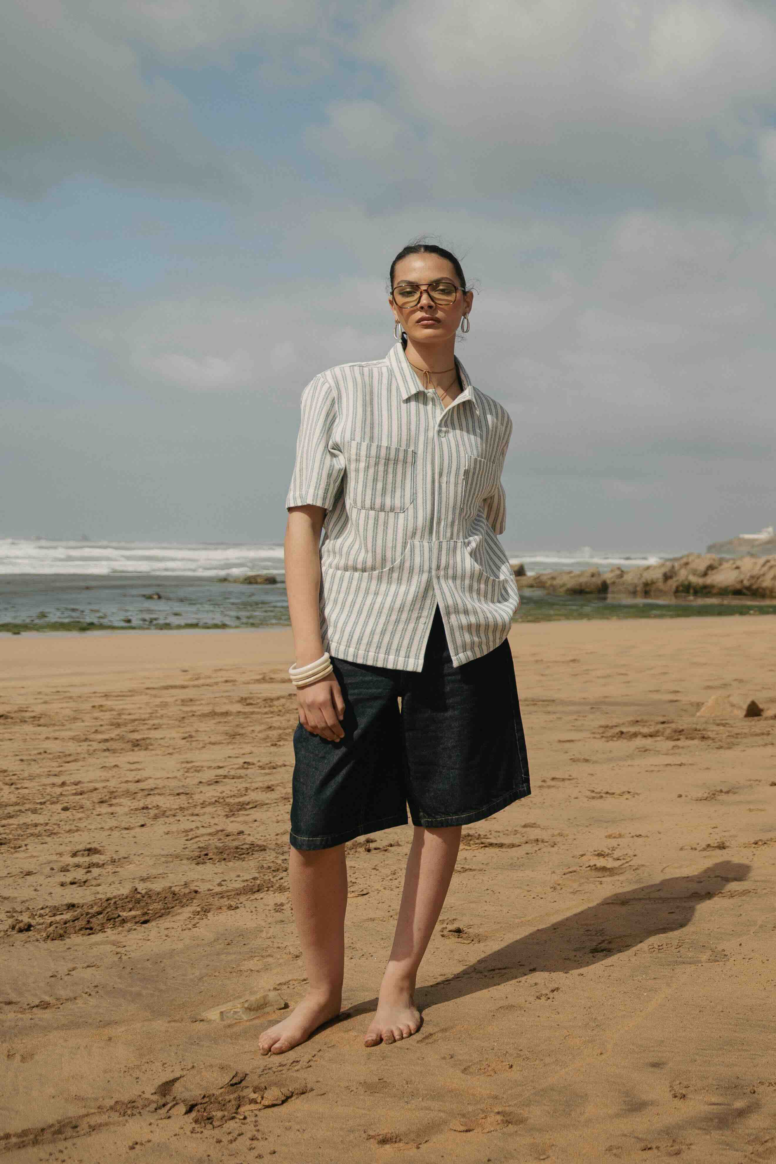 Chemise Unisexe En Maille Et À Motif - Noa