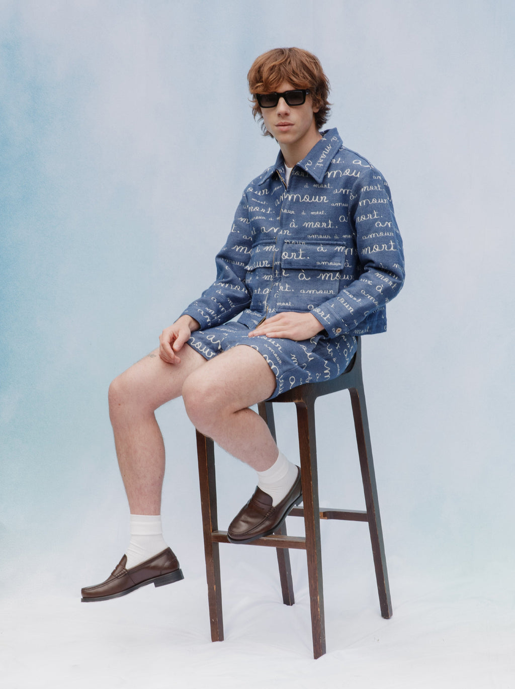 Shorts vaqueros de jacquard Amour