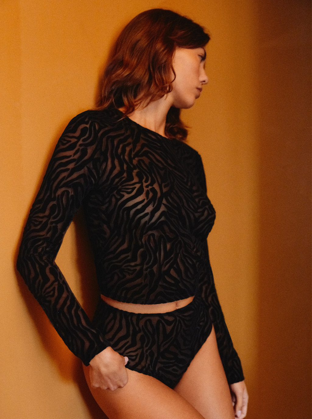 Culotte Haute Velvet Zebra