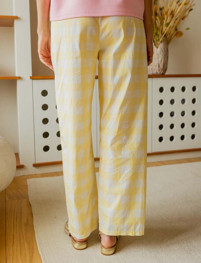 Gele Vichy Pantalon Niko