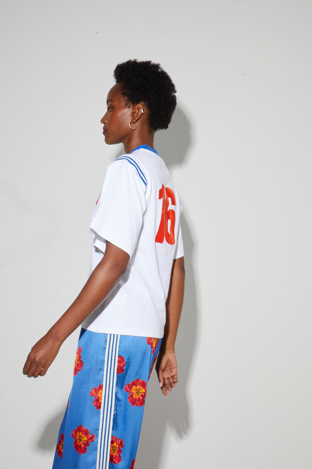 Colette Collège T-Shirt, Orange Velvet Logo, Made In Portugal
