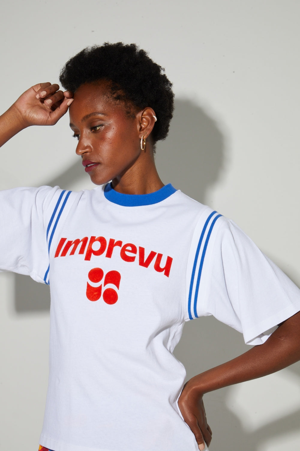 Colette Collège T-Shirt, Orange Velvet Logo, Made In Portugal