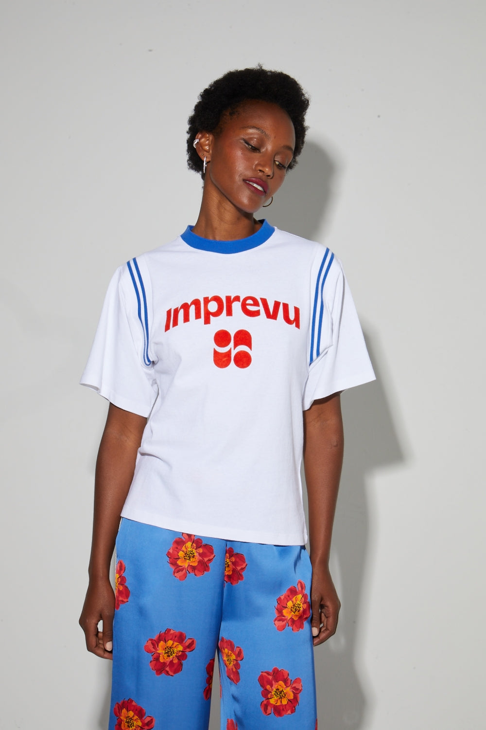 Colette Collège T-Shirt, Orange Velvet Logo, Made In Portugal