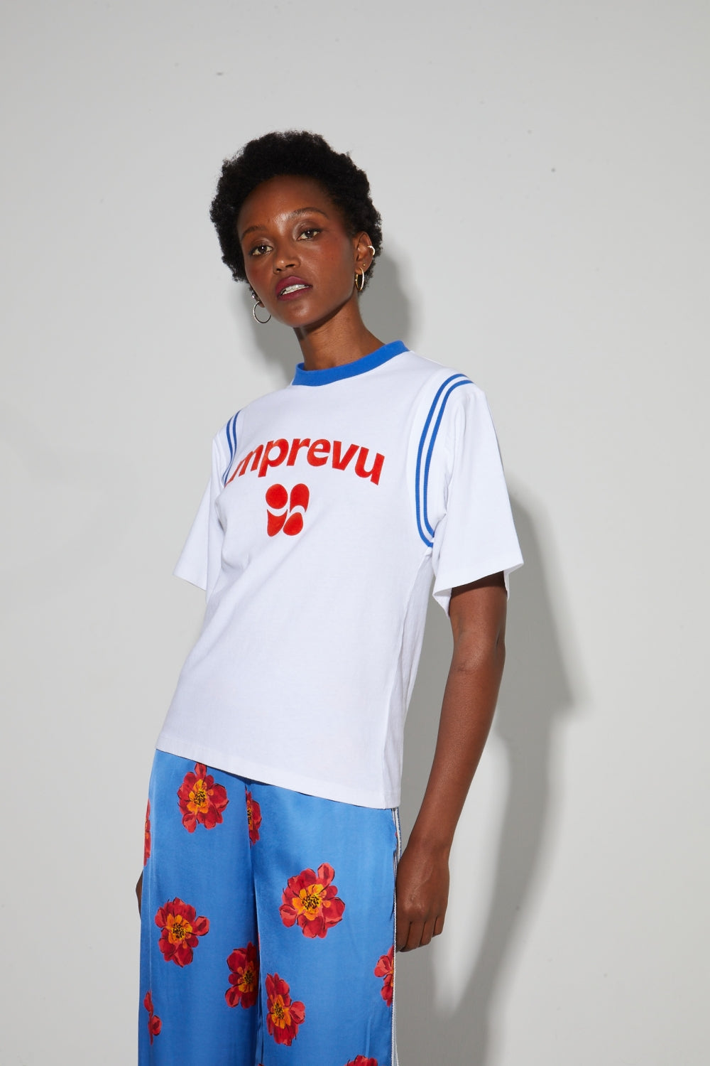 Colette Collège T-Shirt, Orange Velvet Logo, Made In Portugal