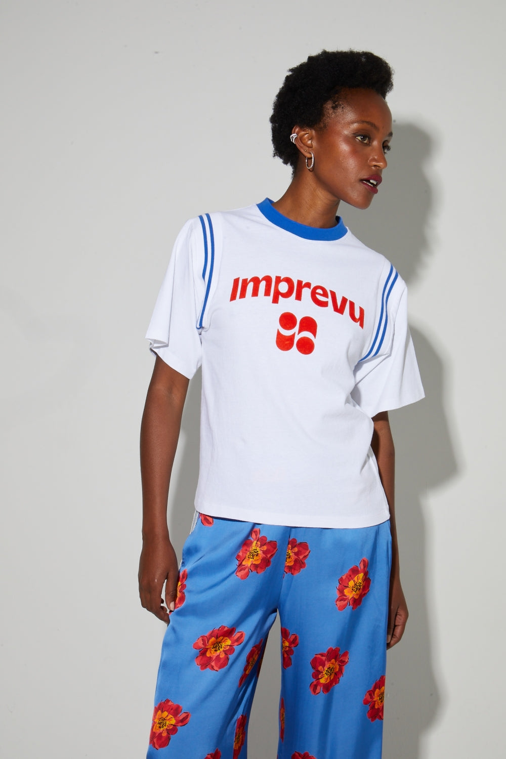 Colette Collège T-Shirt, Orange Velvet Logo, Made In Portugal