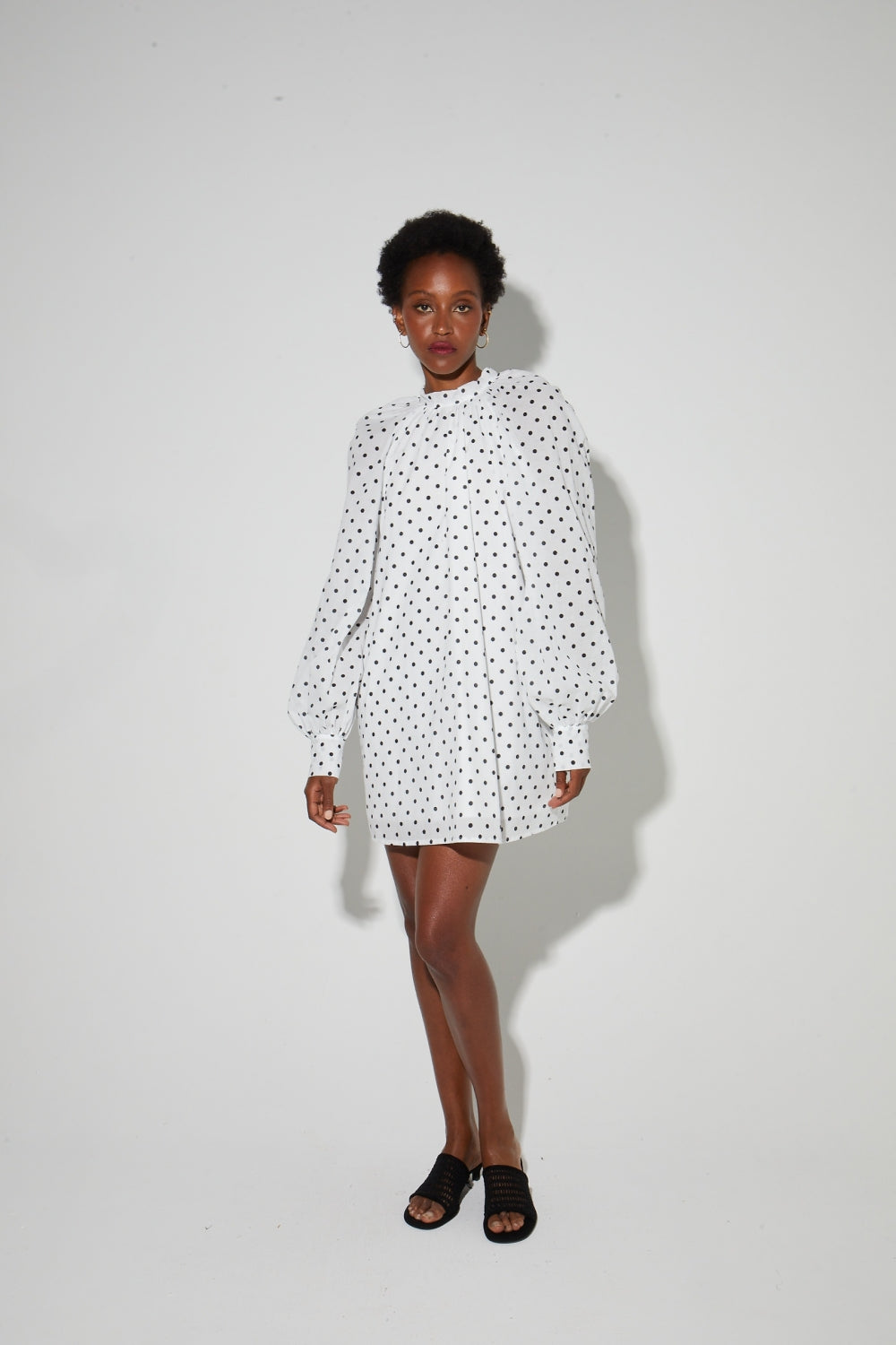 Vestido Ilona De Voile De Lunares, Hecho En Italia