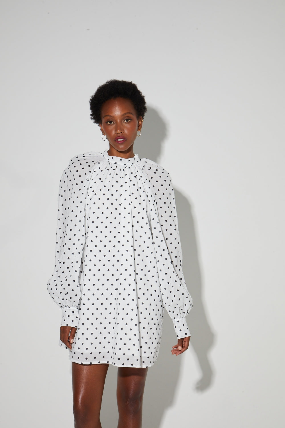 Vestido Ilona De Voile De Lunares, Hecho En Italia