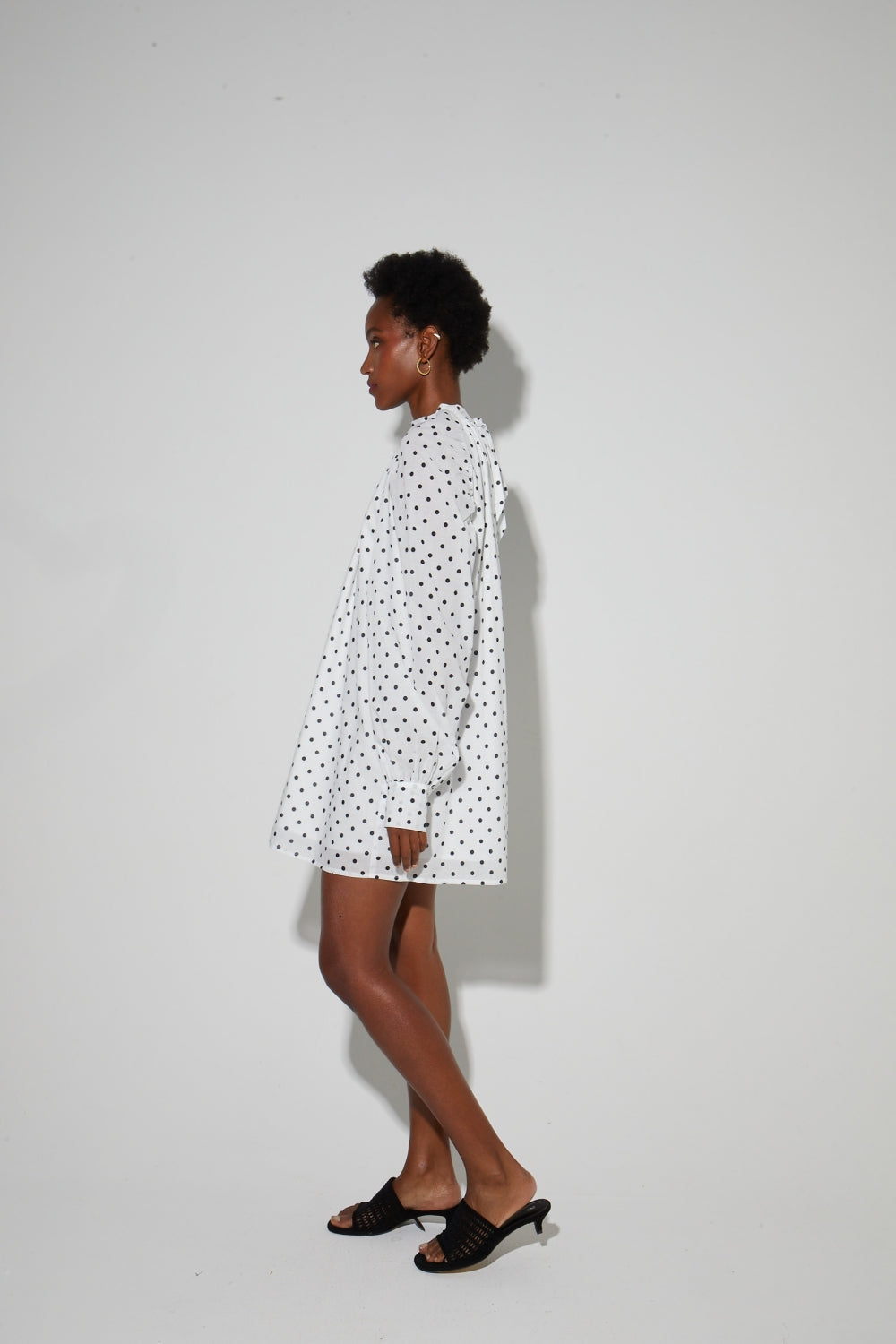 Vestido Ilona De Voile De Lunares, Hecho En Italia