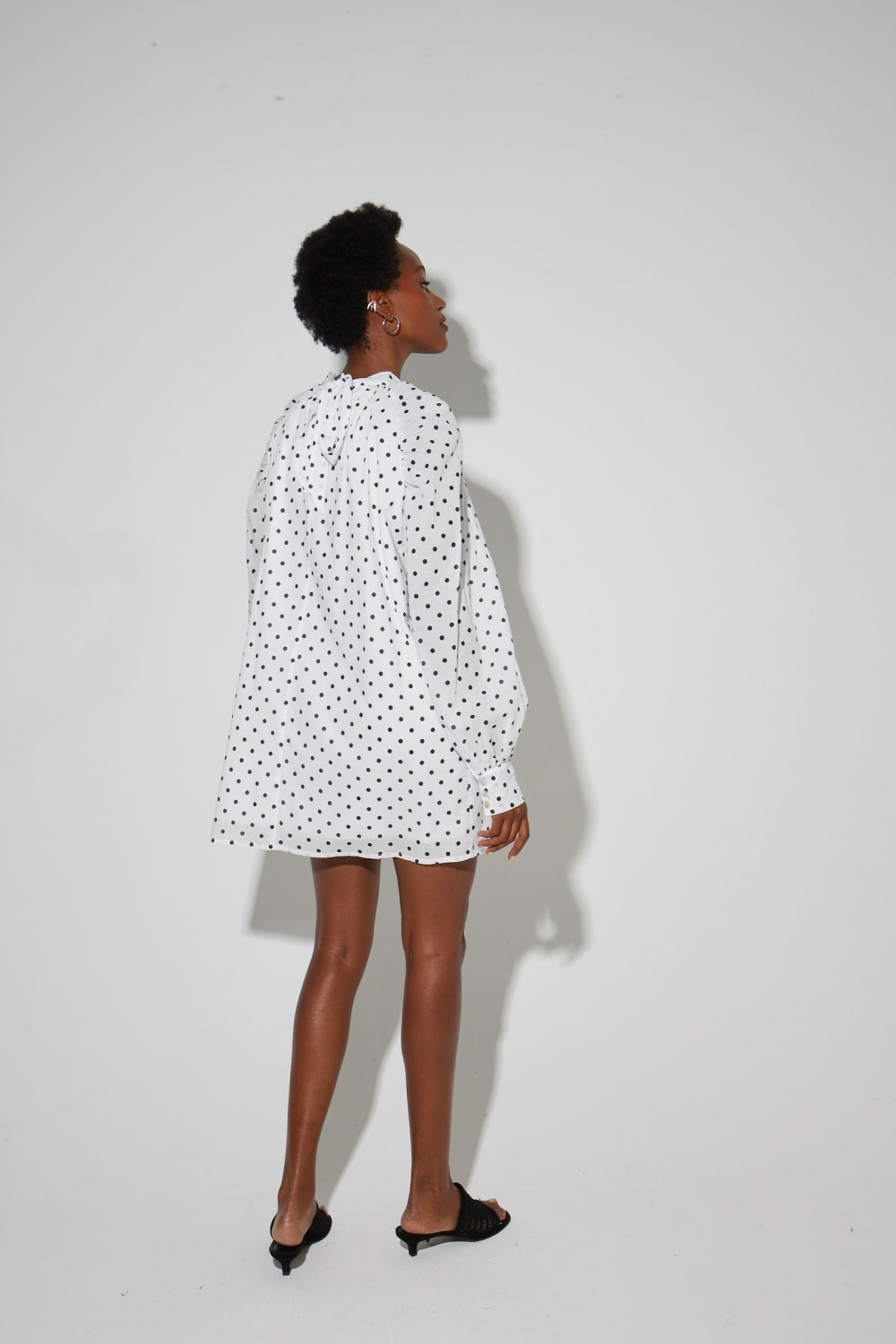 Vestido Ilona De Voile De Lunares, Hecho En Italia