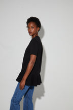 T-Shirt Elya Peplum Black