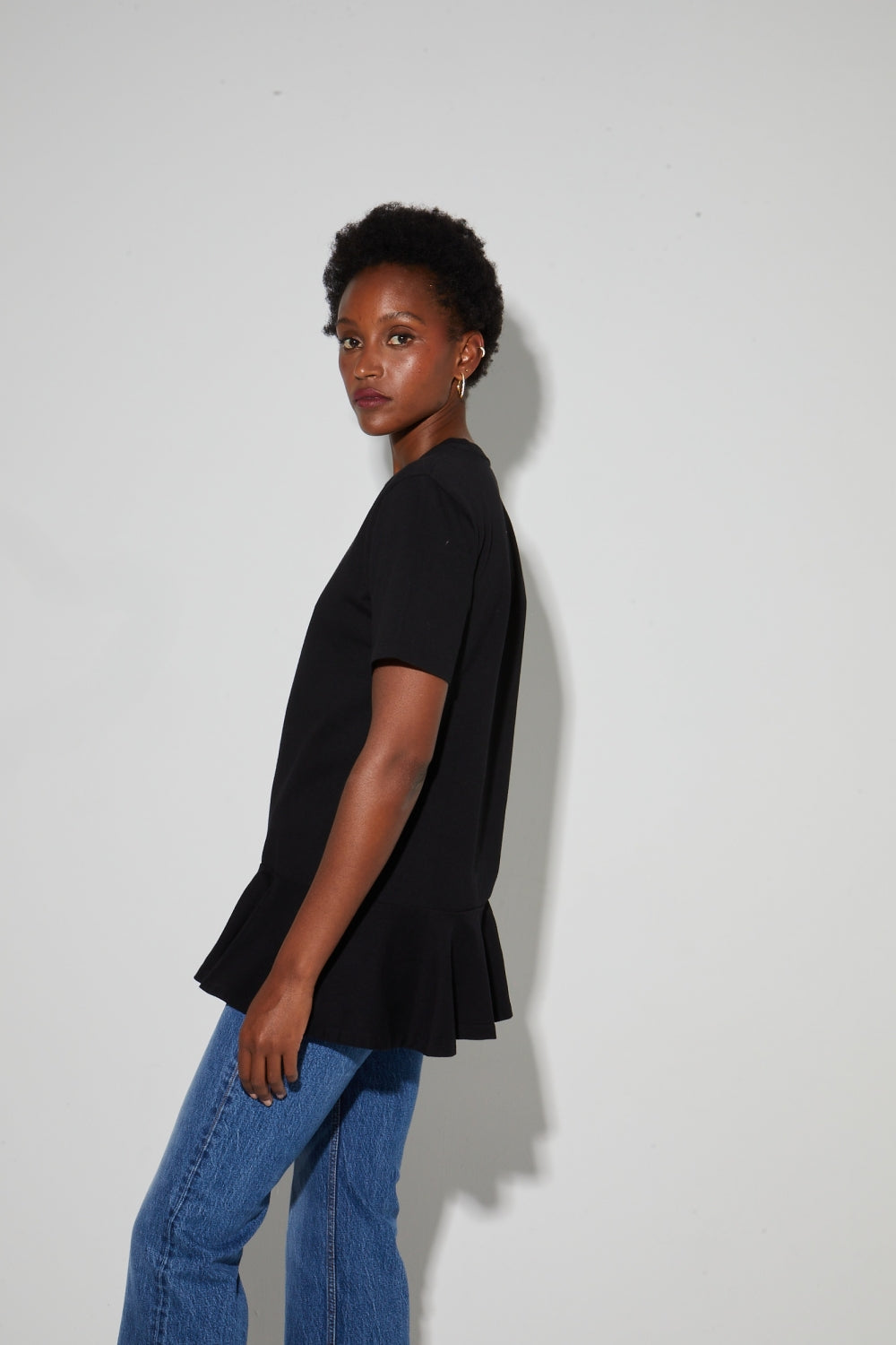 T-Shirt Elya Peplum Black