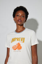 Tshirt Fred Pulp Fiction En Coton Lin Fabriqué Au Portugal - Orange