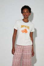 Tshirt Fred Pulp Fiction En Coton Lin Fabriqué Au Portugal - Orange