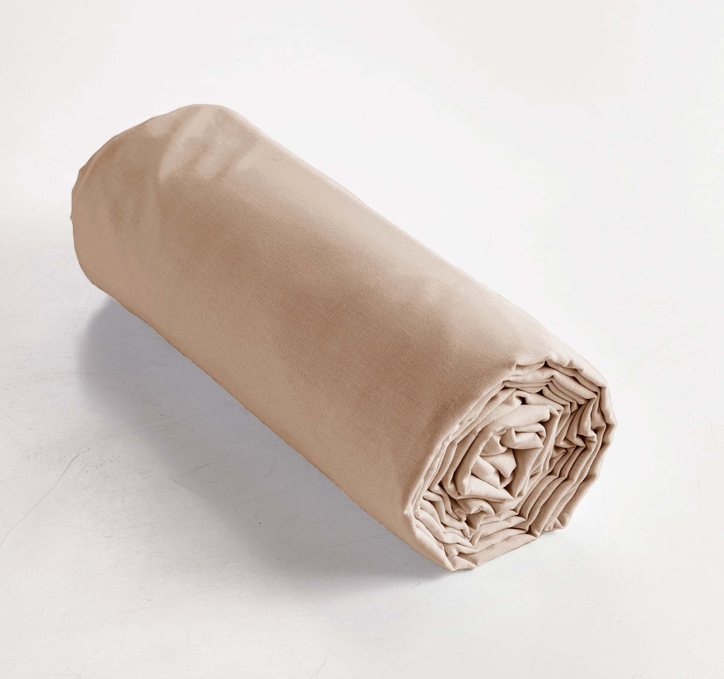 Perrine - Fitted Sheet - Plain Percale - Twine
