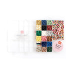 Maxi Box - 16 Colors of Natural Heishi Beads and Accessories + Letter Beads, Scissors and Elastic Thread