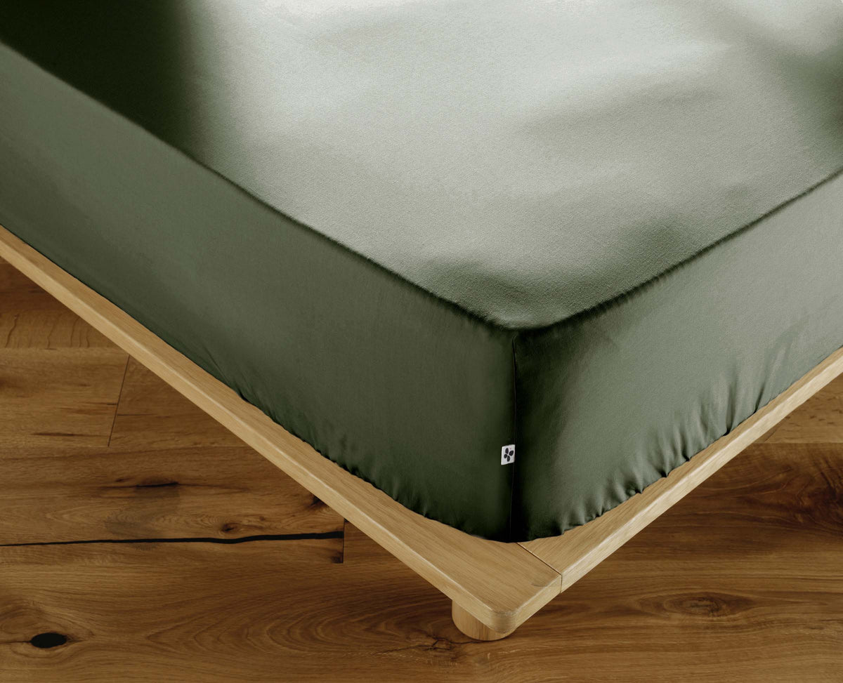 Perrine - Drap Housse - Percale Unie - Romarin