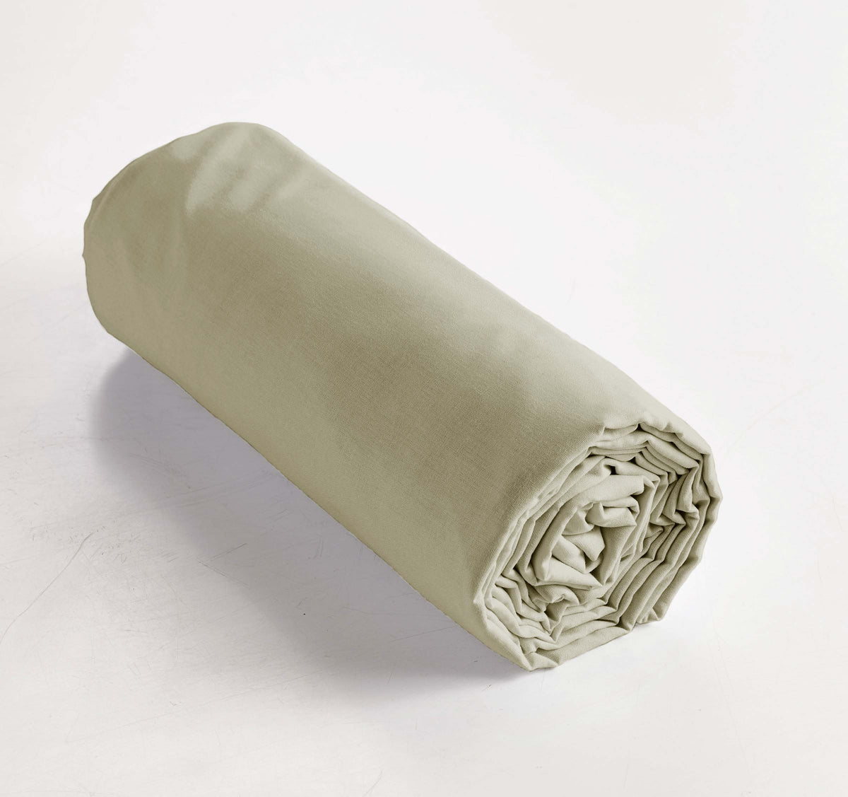 Perrine - Faconsyet Lagen - Ensfarvet Percal - Sauge