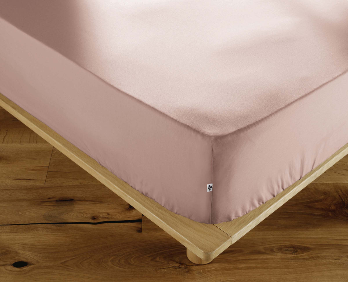 Perrine - Drap Housse - Percale Unie - Blush