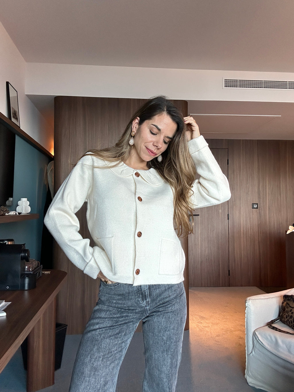 Gloria Cardigan Ecru